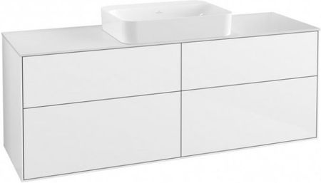 Villeroy&Boch Finion szafka pod umywalkę 160 cm z 4 szufladami Glossy White Lacquer biały F73100GF