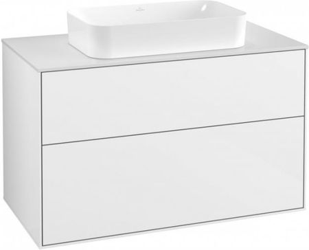 Villeroy&Boch Finion szafka pod umywalkę 100 cm z 2 szufladami Glossy White Lacquer biały F64100GF