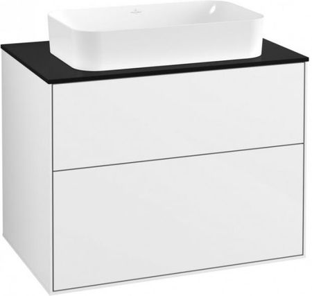 Villeroy&Boch Finion szafka pod umywalkę 80 cm z 2 szufladami Glossy White Lacquer biały F63200GF