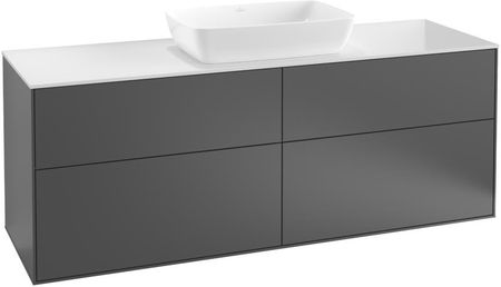 Villeroy&Boch Finion szafka pod umywalkę 160 cm z 4 szufladami Anthracite Matt Lacquer grafit F85100GK