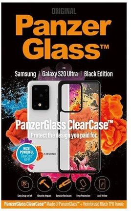 PanzerGlass Samsung Galaxy S20 Ultra ClearCase with Black TPU Cover
