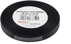 Zdjęcie WSTĄŻKA SATYNOWA 12MMX32M CZARNA BREWIS - Szamotuły