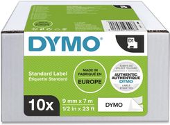 DYMO ORYGINALNY TAŚMA DO DRUKAREK ETYKIET, , 2093096, CZARNY DRUK/BIAŁY PODKŁAD, 7M, 9MM, OP. 10 SZT, CENA ZA 1 SZT, D1