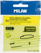 Zdjęcie MILAN KARTECZKI SAMOPRZYLEPNE FLUO PRZEZROCZYSTE ŻÓŁTE 76X76 50 SZTUK - Chojna