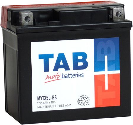 Tab Motocyklowy 12V 4Ah 55A P+ ytx5Lbs