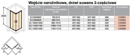 Huppe Classics 2 Easyentry Black Edition 90X90 Czarny Przeźroczyste Antiplaque C25002123322 - zdjęcie 3