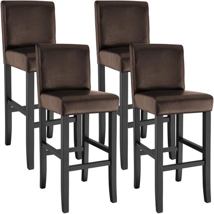 4 Hoker stołek krzesło barowe brązowy