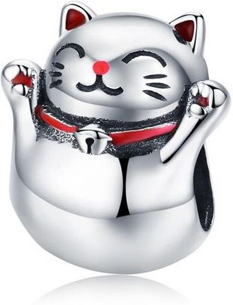 Valerio srebrny charms japoński kot maneki NEW129