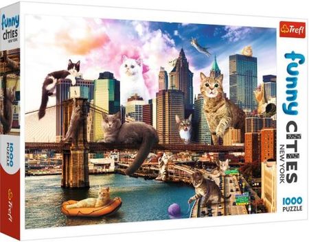 Trefl Puzzle 1000el. Koty w Nowym Jorku 10595