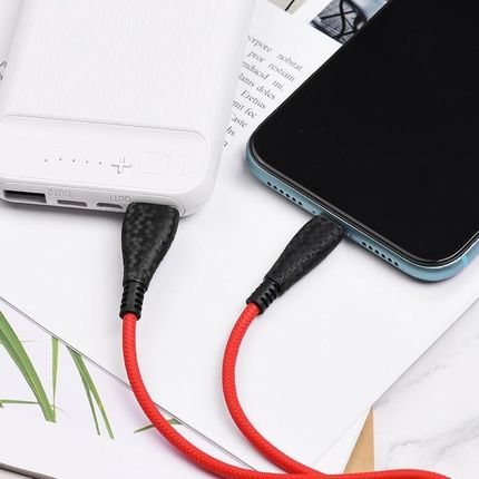 Borofone kabel USBA do Lightning 1m czerwony (BFOBU16MR) - zdjęcie 3