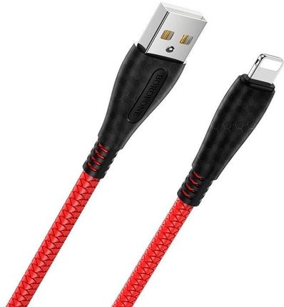 Borofone kabel USBA do Lightning 1m czerwony (BFOBU16MR) - zdjęcie 2