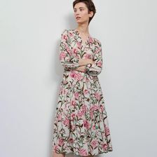 Reserved - Sukienka w kwiaty - Kremowy - zdjęcie 1