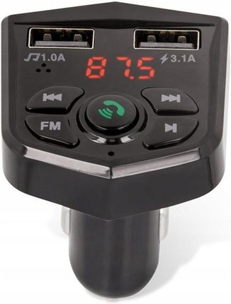 Transmiter Fm Ładowarka 2 x Usb 3.1 Sd Bluetooth