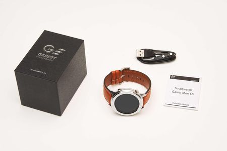 Smartwatch Garett Men 5s Garett Men 5S Brązowy Skórzany Opinie I - Main Image