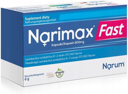 Narimax Fast metabiotyk 200mg 30kaps.