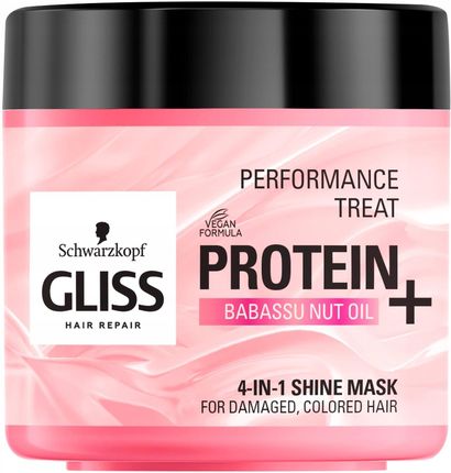 Gliss Hair Repair Protein+ Maska do włosów 4in1 nabłyszczająca Babassu Nut Oil 400ml