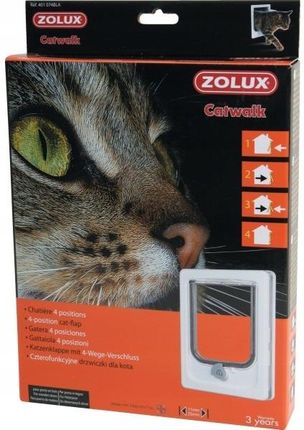 Zolux Drzwiczki dla kota z czterofunkcyjnym system