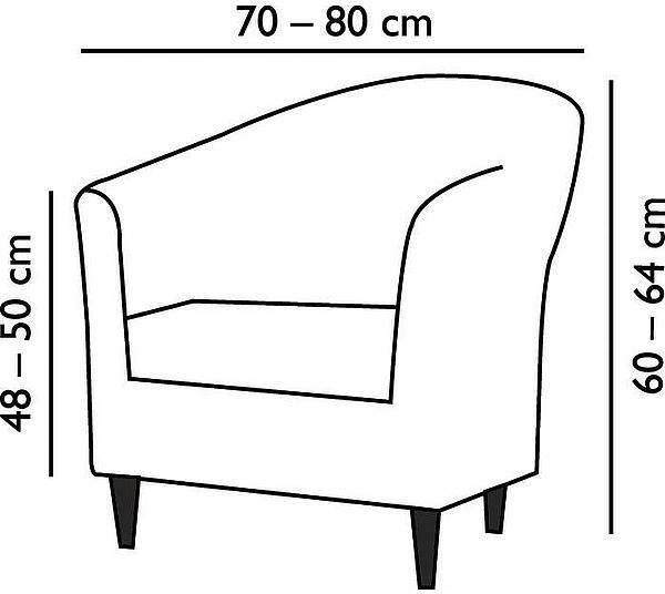 Komashop Pokrowiec Na Fotel Klubowy Timea Beżowy - zdjęcie 4 Komashop Pokrowiec Na Fotel Klubowy Timea Beżowy