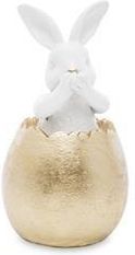 Figurka Królik W Złotym Jajku Wielkanoc wys.14cm