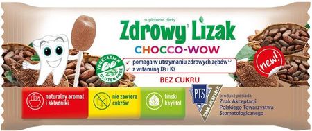 Zdrowy Lizak Chocco-Wow smak kakao 1 szt.