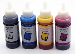 DD-PRINT ZGODNY ZESTAW TUSZY EPSON L100 L110 L130 L200 L300 L455 T6641 CMYK 4X 70ML