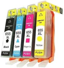 DD-PRINT ZESTAW TUSZY 4X 655XL CMYK DO HP DESKJET 3525 4615 4625 5525 6525 / WSZYSTKIE KOLORY / NOWE ZAMIENNIKI