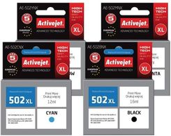 Activejet AE-502BNX/CNX/MNX/YNX Tusz do Epson 502XL czarny+kolor