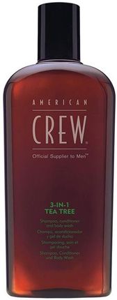 Szampon 3W1 American Crew Szampon Odżywka I Żel Do Mycia Tea Tree 1000 ml