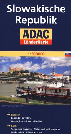 Slowakische Republik. ADAC LanderKarte 1:300 000