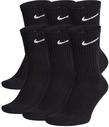 Skarpety długie CZARNE Sportowe NIKE Everyday Cushion Crew 6PAK - Czarny