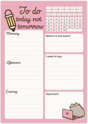 Pusheen Rose Collection planner dzienny 21x14cm