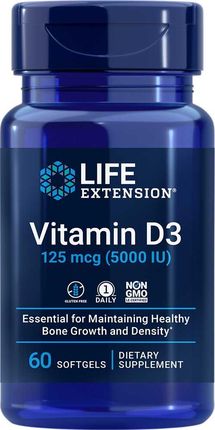 Life Extension Witamina D3 5000 Iu 60 Softgel