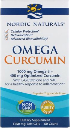 Nordic Naturals Omega kurkuma 1250 mg 60 Softgel