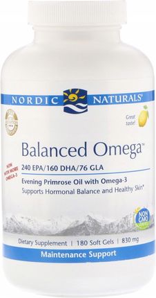Nordic Naturals Omega cytryna 830 mg 180 Softgel