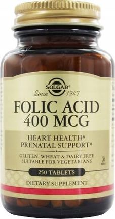 Solgar Folic Acid Kwas Foliowy 400mcg 250 tabs