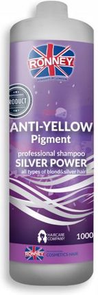 Ronney Anti Yellow Shampoo Silver Power Szampon Do Włosów Eliminujący Żółte Tony 1000 ml