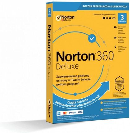 Symantec Norton 360 Delux 3 urządzenia 1Y (21394899)