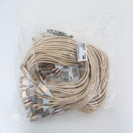 Omega Cantil Fabric Cable Braided Micro To Usb 2A 118 Copper Poly 1M Gold (OUFBB3MGL)
