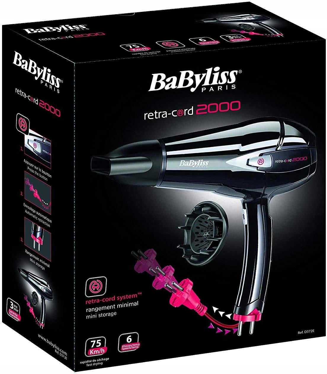 Outlet ma e AGD Produkt z Outletu Suszarka do w osow BaByliss D372E Retra Cord 2000 Ceny i opinie Ceneo.pl
