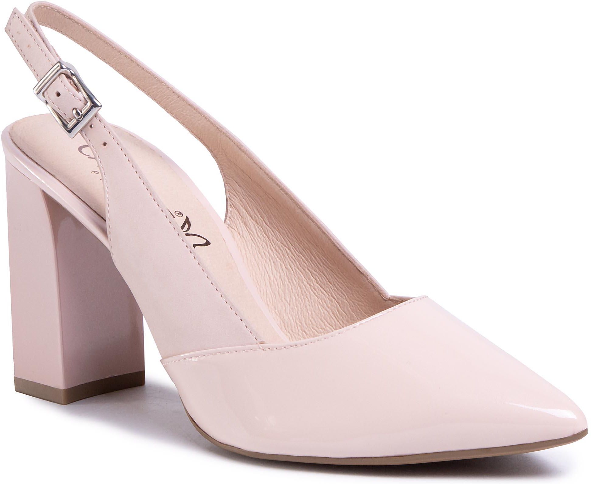 Décolleté Donna CAPRICE 9-29604-42 In Pelle, Tacco 55mm, Larghezza G Con Plantare Memory Foam