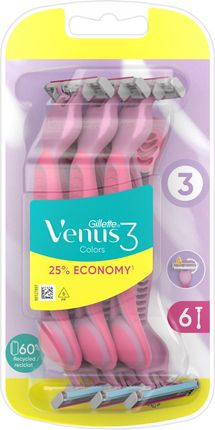 Gillette Venus 3 Colors Maszynka do golenia x 6 różowy