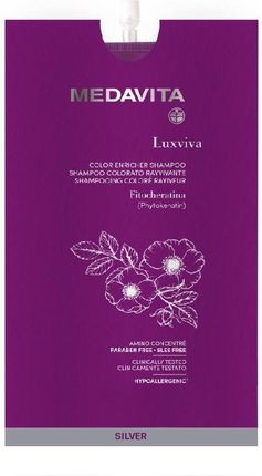 Medavita Luxviva Color Enricher Silver Szampon Wzmacniający 30 ml