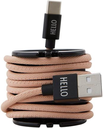 Design Letters Kabel Micro USB-C 1m Pomarańczowy