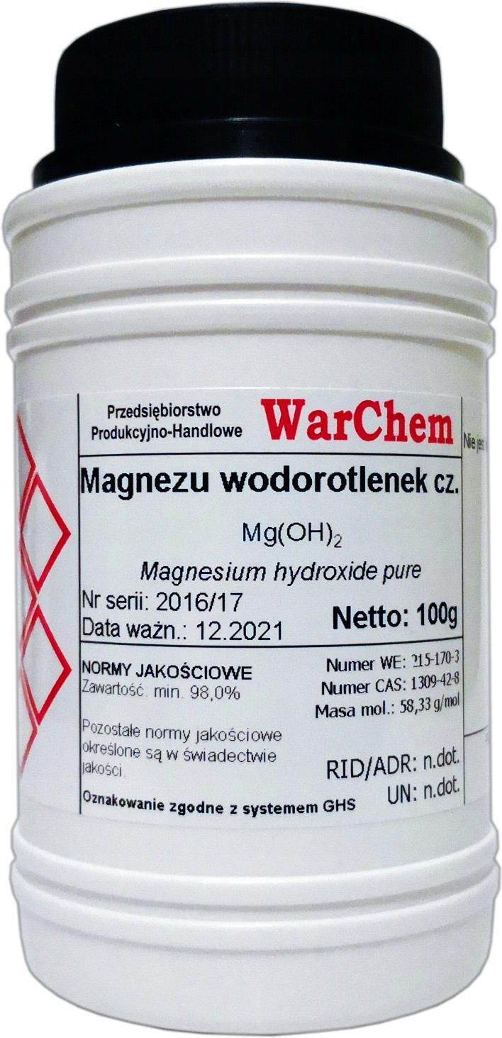 Wodorotlenek Magnezu Otrzymywanie Drobne akcesoria medyczne WARCHEM Wodorotlenek Magnezu - 100g - Ceny i