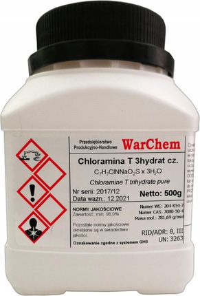 Chloramina T 3hydrat - czysta - 500g Warchem
