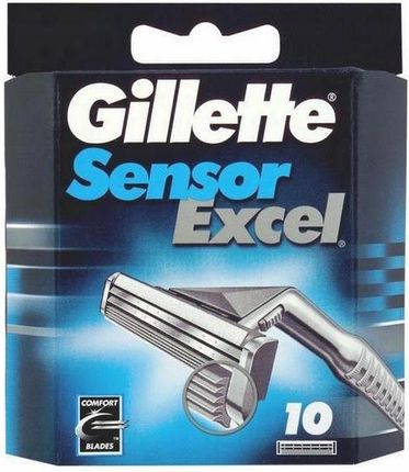 Gillette Sensor Excel Oryginalne Ostrza Do Maszynki 10 szt.