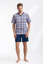 Zdjęcie Piżama męska LUNA kod 793 w serek granatowy - Łódź