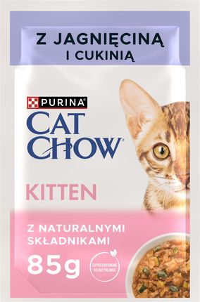 Purina Cat Chow Kitten z jagnięciną i cukinią w sosie 12X85G