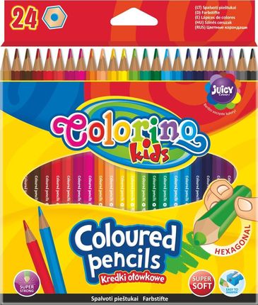 Patio Kredki Ołówkowe Colorino Kids heksagonalne 24 Kolory