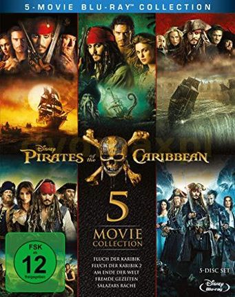 Pirates of the Caribbean 1-5 (Piraci z Karaibów 1-5) [Blu-Ray]